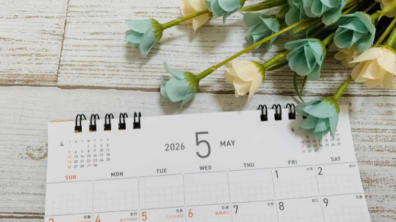 プリムローズ 5月のお休み